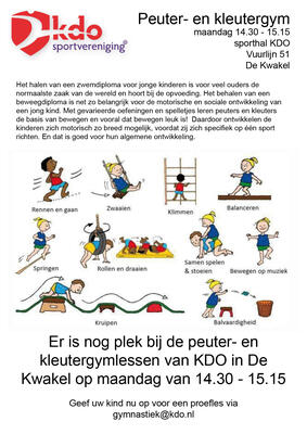 Ruimte in gymnastiek en turngroep